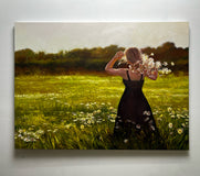 Original art for sale at UGallery.com | The Happiness of Each Flower by Jose Luis Bermudez | $3,800 | oil painting | 36' h x 48' w | thumbnail 3