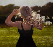 Original art for sale at UGallery.com | The Happiness of Each Flower by Jose Luis Bermudez | $3,800 | oil painting | 36' h x 48' w | thumbnail 4