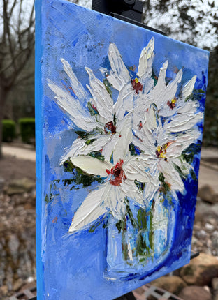 February Flowers by Judy Mackey |  Side View of Artwork 