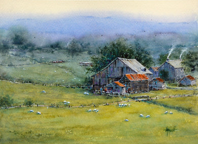 watercolor painting by Judy Mudd titled Early to Rise