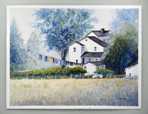 Original art for sale at UGallery.com | Morning Laundry by Judy Mudd | $875 | watercolor painting | 11.5' h x 15' w | thumbnail 3