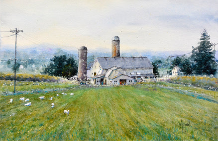 watercolor painting by Judy Mudd titled Near Strasburg