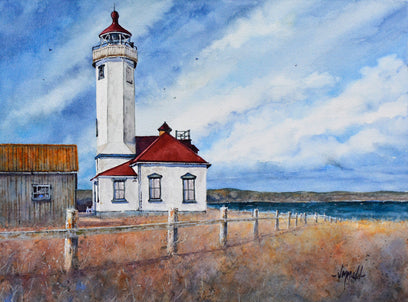 Point Wilson Lighthouse by Judy Mudd | Artwork Main Image