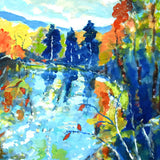 Original art for sale at UGallery.com | Wilson's Pond by Kip Decker | $2,400 | acrylic painting | 30' h x 30' w | thumbnail 4