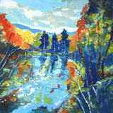 Original art for sale at UGallery.com | Wilson's Pond by Kip Decker | $2,400 | acrylic painting | 30' h x 30' w | thumbnail 1