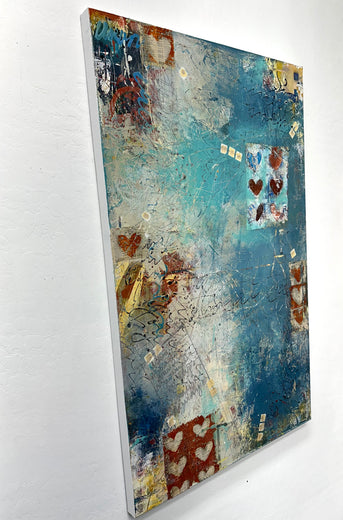 Always Time by Linda Shaffer |  Side View of Artwork 