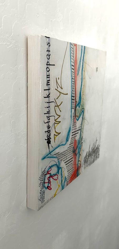 Writing to You by Linda Shaffer |  Side View of Artwork 