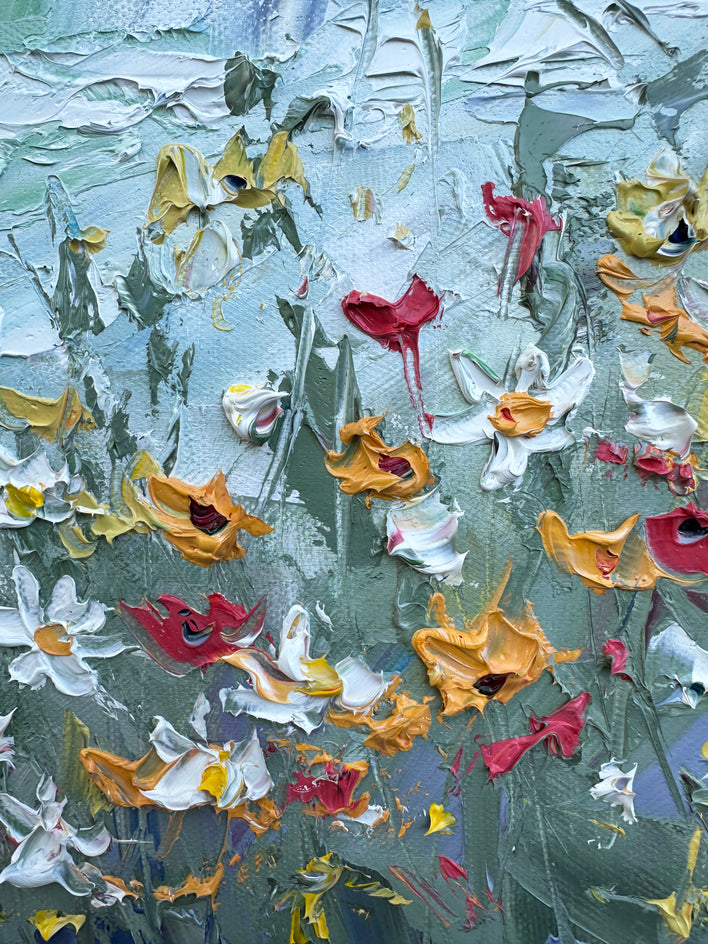 Calm Coastal Blues by Lisa Elley |  Closeup View of Artwork 