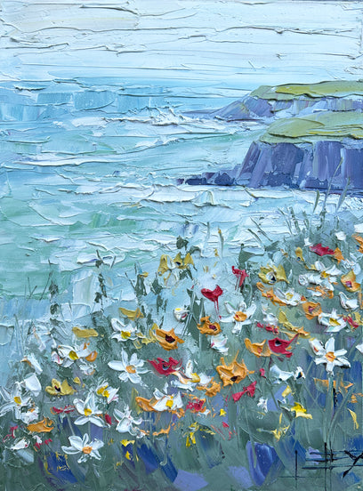 Calm Coastal Blues by Lisa Elley | Artwork Main Image