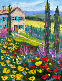 oil painting by Lisa Elley titled Colors of Tuscany