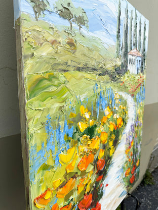 Harmony of Blossoms by Lisa Elley |  Side View of Artwork 
