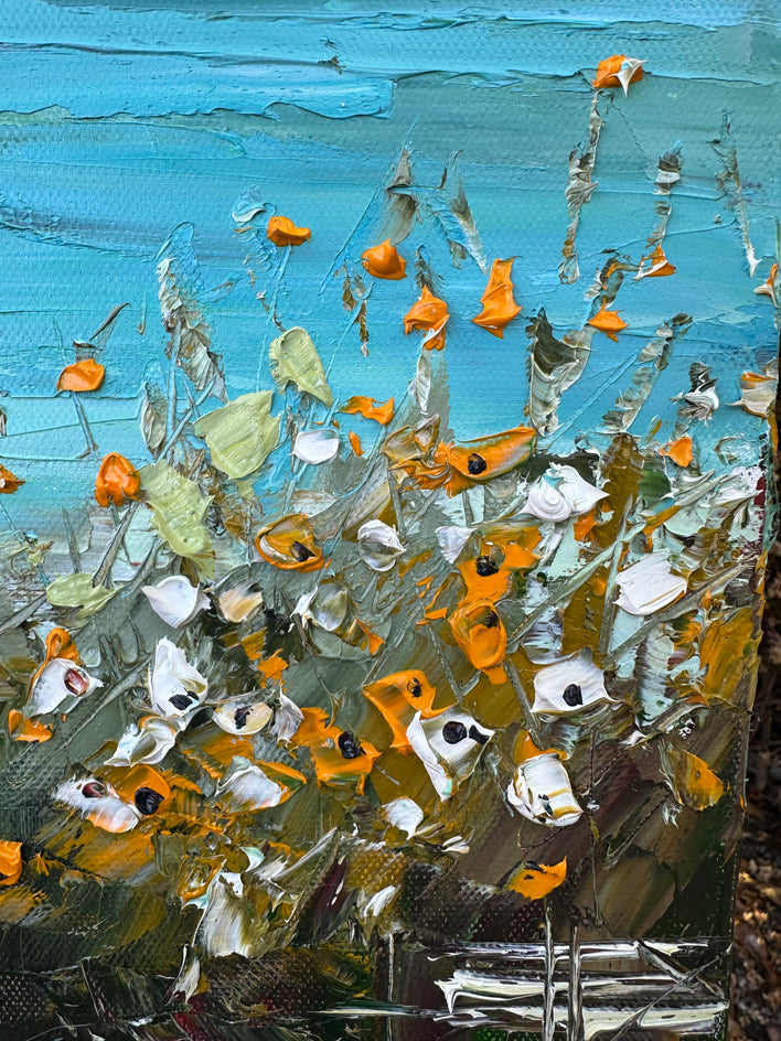 Myriad of Blues by Lisa Elley |  Closeup View of Artwork 