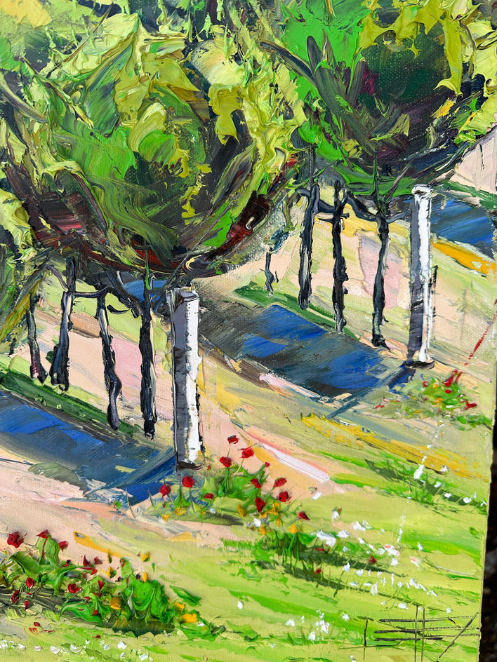 Napa Valley Greens by Lisa Elley |  Closeup View of Artwork 