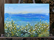 Original art for sale at UGallery.com | Wildflower and Blues by Lisa Elley | $325 | oil painting | 9' h x 12' w | thumbnail 3