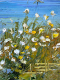 Original art for sale at UGallery.com | Wildflower and Blues by Lisa Elley | $325 | oil painting | 9' h x 12' w | thumbnail 4