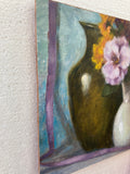 Original art for sale at UGallery.com | Lavender Pansy by Lisa Nielsen | $375 | oil painting | 9' h x 12' w | thumbnail 2
