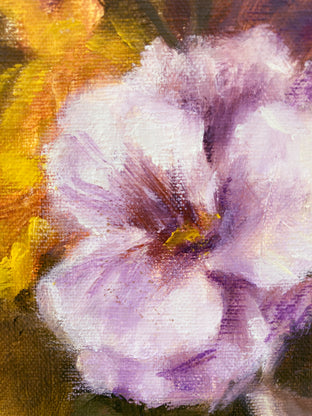 Lavender Pansy by Lisa Nielsen |   Closeup View of Artwork 