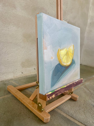 Morning Lemon by Malia Pettit |  Side View of Artwork 