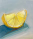 Original art for sale at UGallery.com | Morning Lemon by Malia Pettit | $325 | oil painting | 8' h x 8' w | thumbnail 4