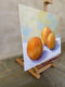 Original art for sale at UGallery.com | Three Navel Oranges by Malia Pettit | $425 | oil painting | 11' h x 14' w | thumbnail 2
