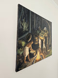 Original art for sale at UGallery.com | Amber by Michael Wedge | $800 | mixed media artwork | 20' h x 24' w | thumbnail 2