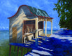 Original art for sale at UGallery.com | Old Refreshment Stand by Mitchell Freifeld | $625 | oil painting | 20' h x 25' w | thumbnail 1