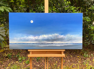 Moonlight Beach Clouds by Nancy Hughes Miller |  Context View of Artwork 