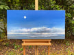 Original art for sale at UGallery.com | Moonlight Beach Clouds by Nancy Hughes Miller | $2,000 | oil painting | 18' h x 36' w | thumbnail 3