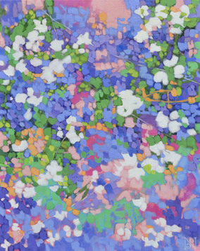 Original art for sale at UGallery.com | Spring in the City by Natalie George | $750 | oil painting | 20' h x 16' w