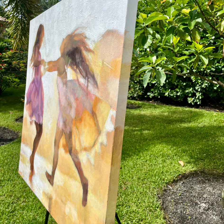 Feels Like Summer by Nava Lundy |  Side View of Artwork 