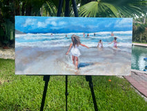 Original art for sale at UGallery.com | Finally by Nava Lundy | $750 | acrylic painting | 12' h x 24' w | thumbnail 3