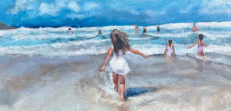Original art for sale at UGallery.com | Finally by Nava Lundy | $750 | acrylic painting | 12' h x 24' w | thumbnail 1
