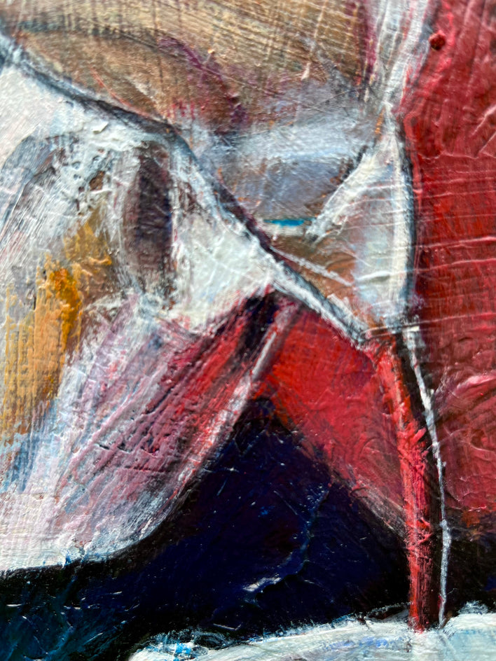 It’s Tea Time by Nava Lundy |  Closeup View of Artwork 