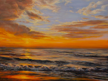 oil painting by Olena Nabilsky titled Golden Hour