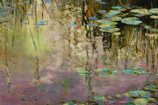 Evening Water Lilies by Onelio Marrero |   Closeup View of Artwork 