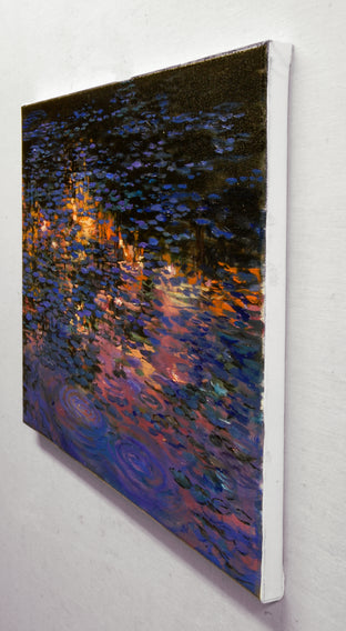 Nocturnal Water Lilies by Onelio Marrero |  Side View of Artwork 