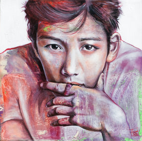 acrylic painting by Paola Ruggiero titled Echi di Seul