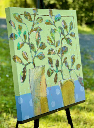 The Window Sill by Peg Belcastro |  Side View of Artwork 