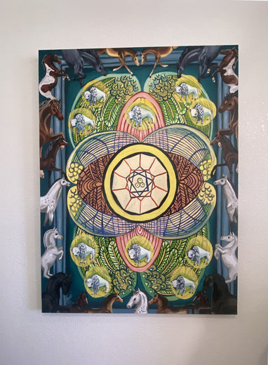 10 of Pentacles by Rachel Srinivasan |   Closeup View of Artwork 