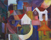 Original art for sale at UGallery.com | English Settlement by Robert Hofherr | $1,625 | acrylic painting | 22' h x 28' w | thumbnail 1