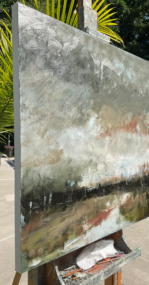 Palette of Clouds by Ronda Waiksnis |  Side View of Artwork 