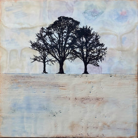 encaustic artwork by Shari Lyon titled Growth from the Past