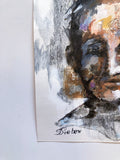 Original art for sale at UGallery.com | He by Sharon Sieben | $350 | mixed media artwork | 10' h x 8' w | thumbnail 2