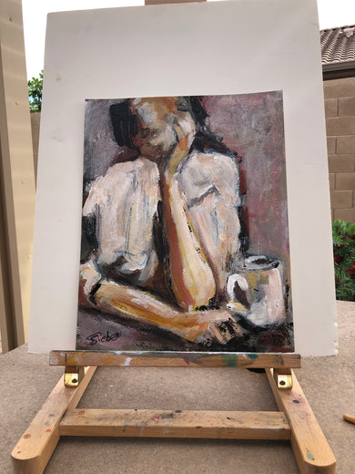 Wake Up Call by Sharon Sieben |  Side View of Artwork 