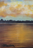Original art for sale at UGallery.com | Twilight Waters by Shela Goodman | $300 | oil painting | 14' h x 11' w | thumbnail 4
