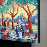 Original art for sale at UGallery.com | Sunday Morning. Street Café in Boulder, Colorado by Stanislav Sidorov | $1,175 | oil painting | 22' h x 28' w | thumbnail 2