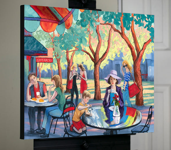 Sunday Morning. Street Café in Boulder, Colorado by Stanislav Sidorov |  Context View of Artwork 