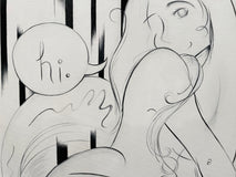 Original art for sale at UGallery.com | Hi ;) by Sumner Crenshaw | $475 | oil painting | 20' h x 16' w | thumbnail 4