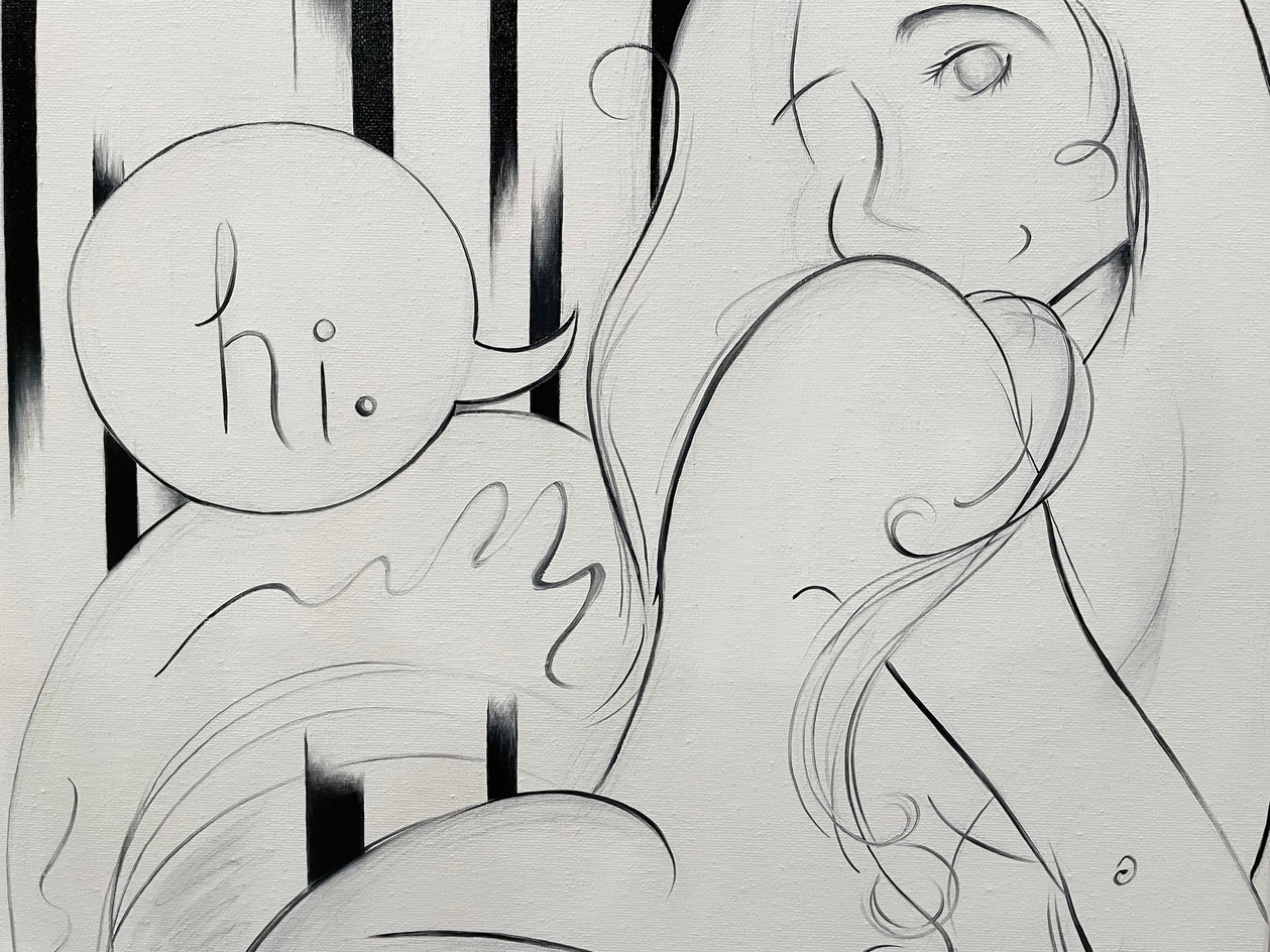 Hi ;) by Sumner Crenshaw |  Closeup View of Artwork 