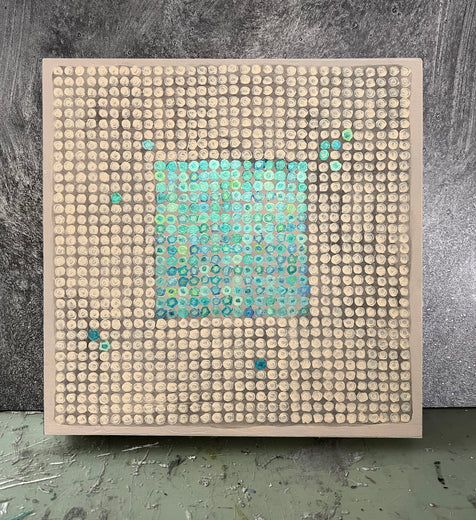 Sand and Sea Glass by Terri Bell |  Context View of Artwork 